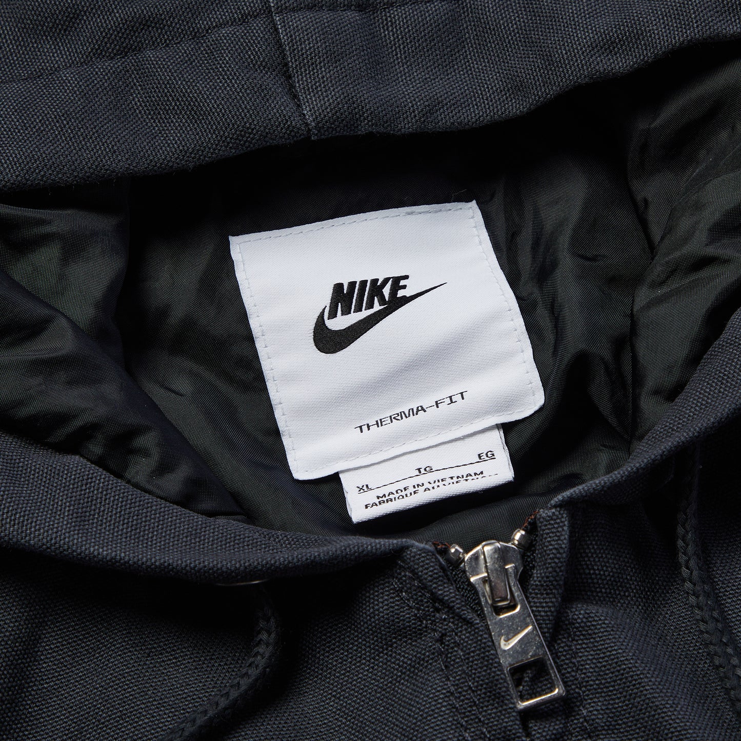 Nike Life Padded Hooded Jacket (Off Noir/White)