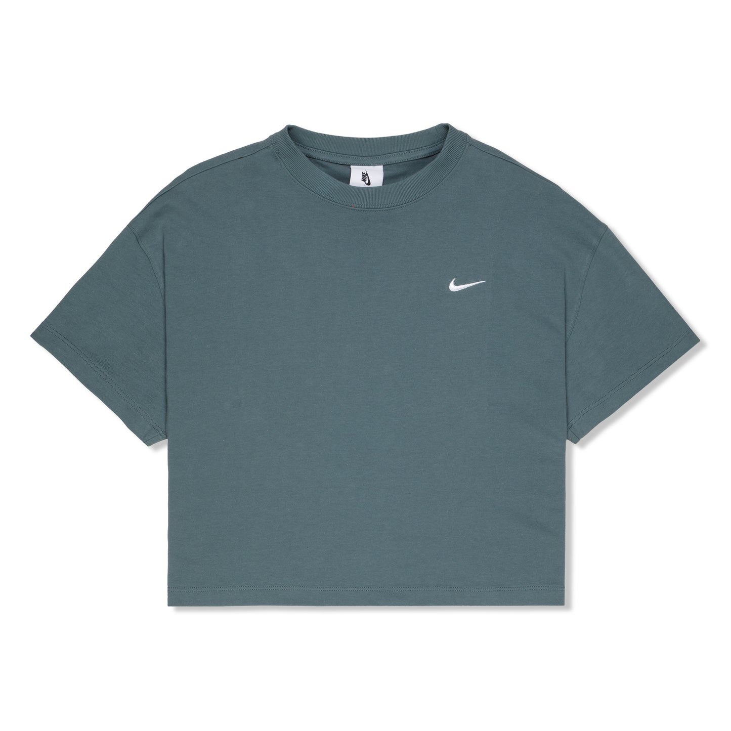 Nike Womens NikeLab Short Sleeve Crop T-Shirt (Hasta/White)