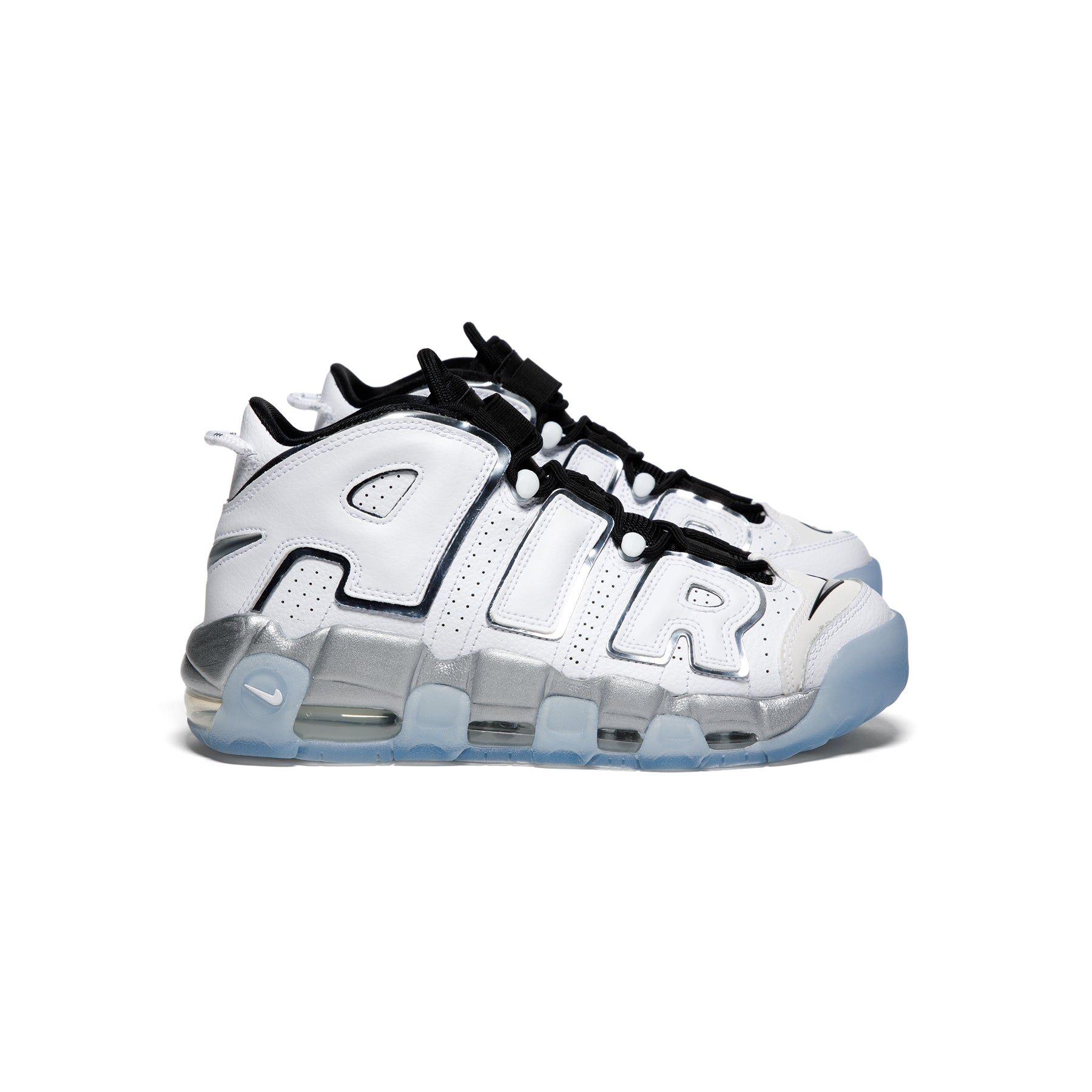Nike Womens Air More Uptempo (White/Metallic Silver/Black/Clear) â CNCPTS