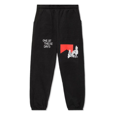 ONE OF THESE DAYS Fence Line Sweatpants (Black)