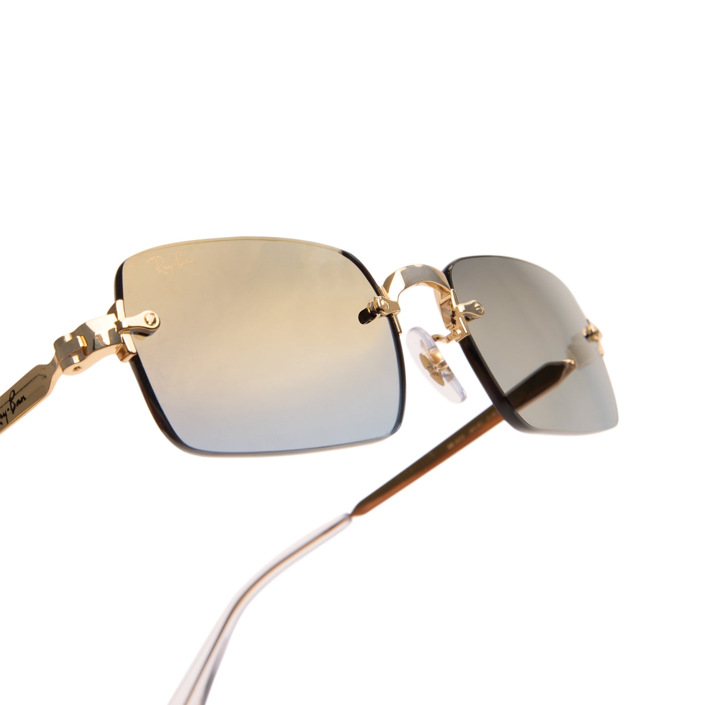 Ray-Ban x A$AP Rocky Rimless (Gold/Blue Gardient Dark Gray)