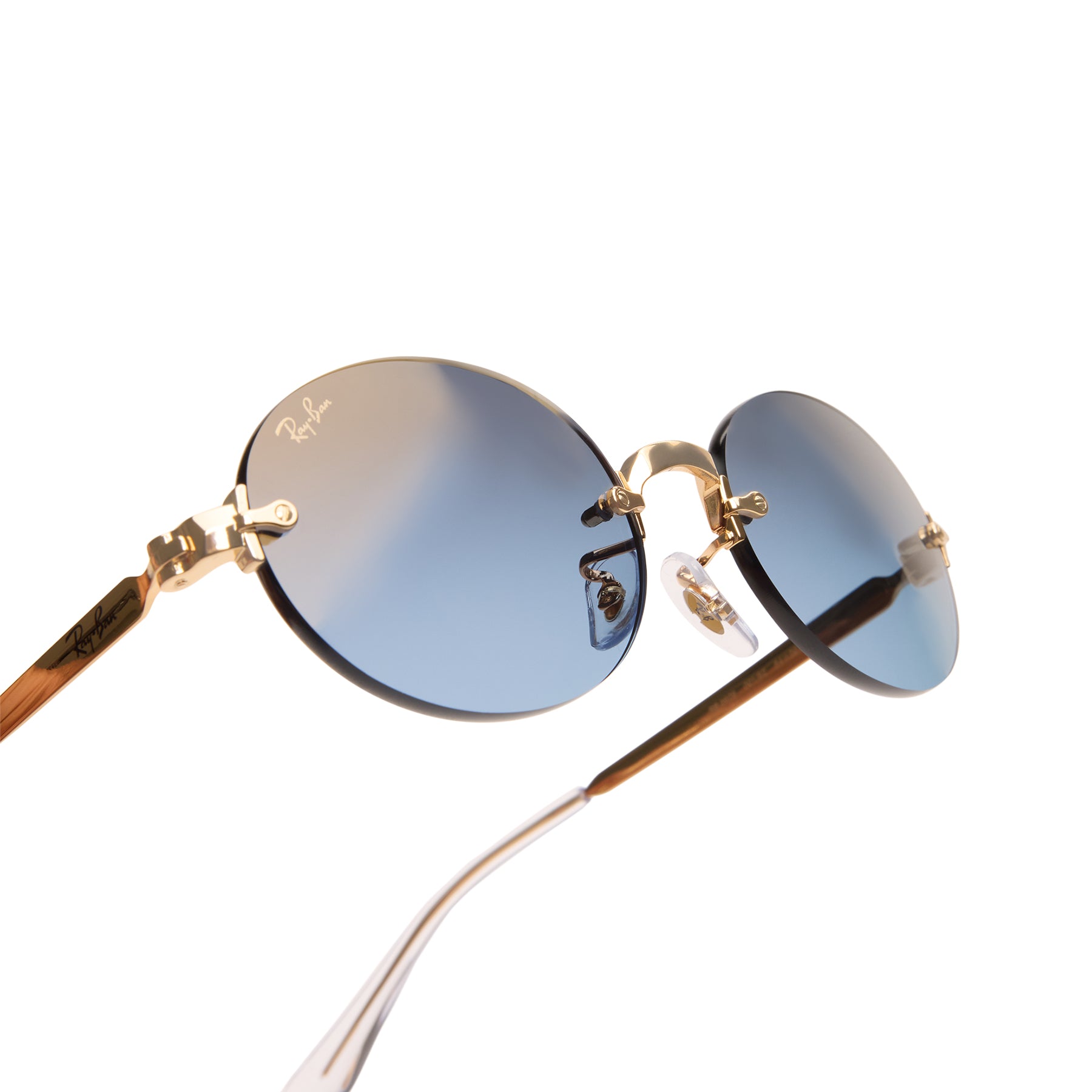 Ray-Ban x A$AP Rocky Rimless (Gold/Blue Gardient Dark Gray)