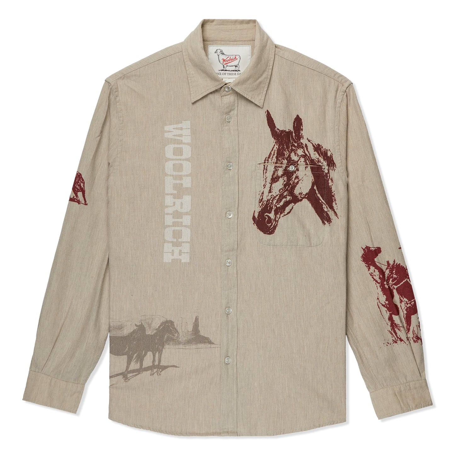 One Of These Days x Woolrich Chamois Printed Shirt (Canvas)