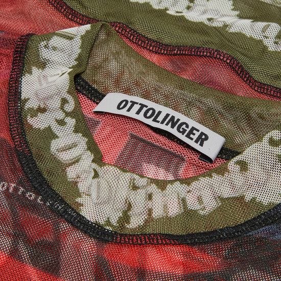 Ottolinger Soccer Print Mesh T-Shirt (Red)