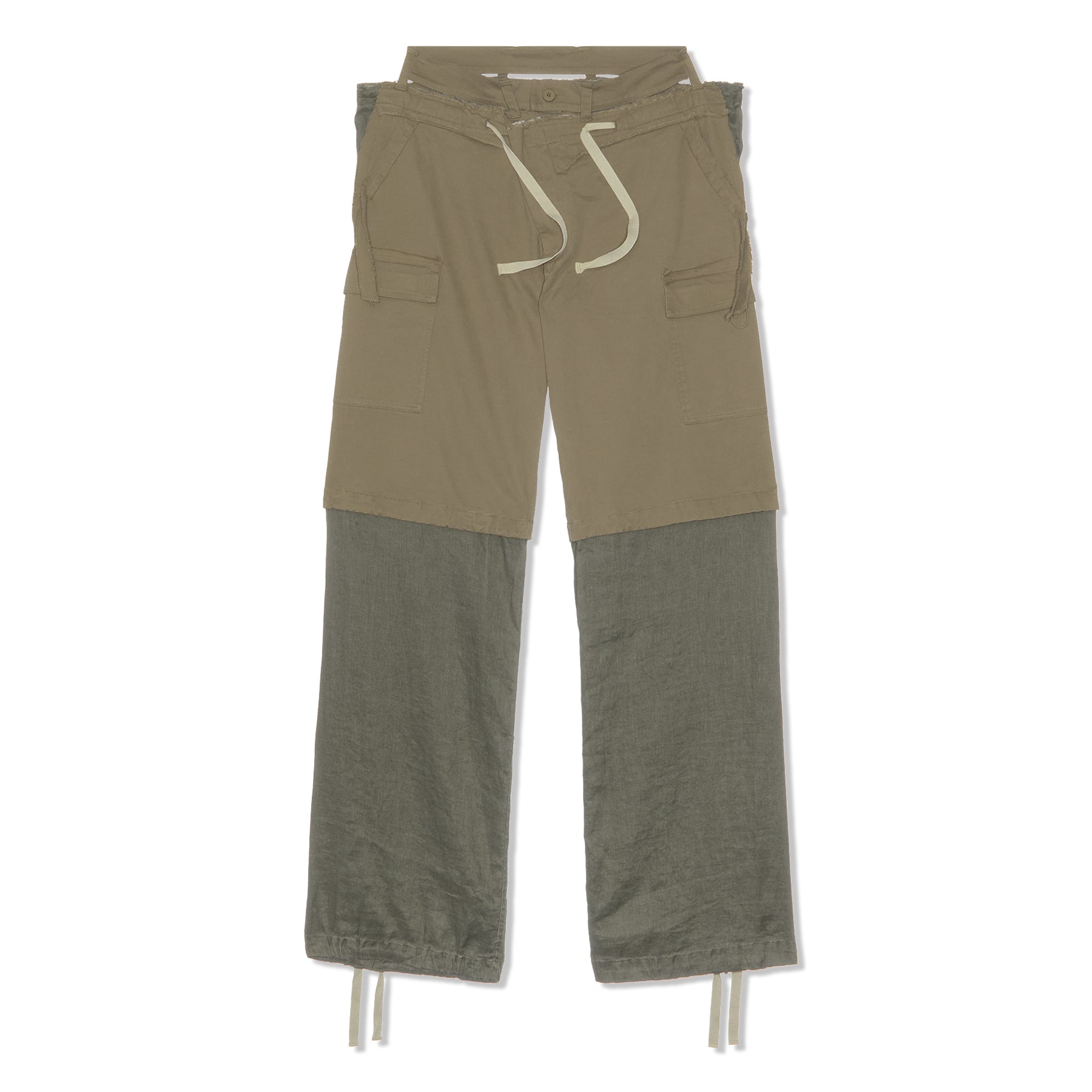 Ottolinger Woven Baggy Cargo Pants (Olive Grey)