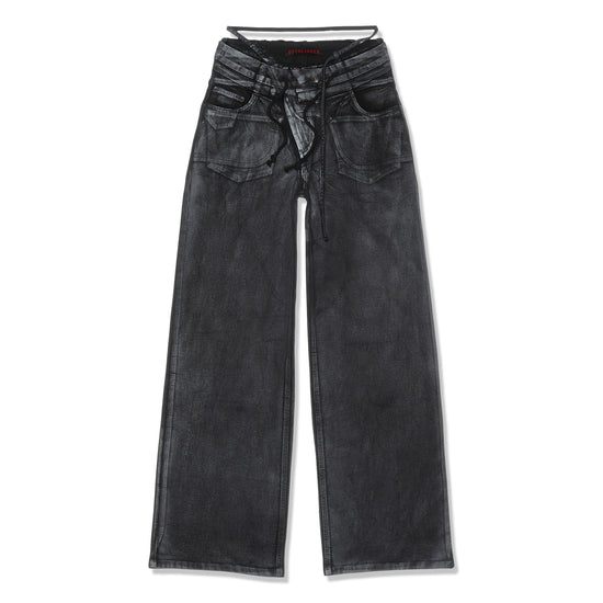 Ottolinger x Tomorrow Double Fold Jeans (Black/White Paint)
