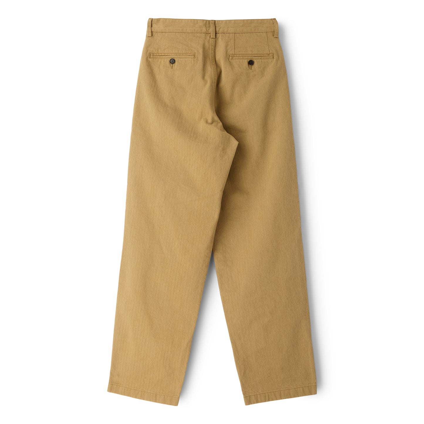 Noah Double-Pleat Herringbone Pant (Khaki)