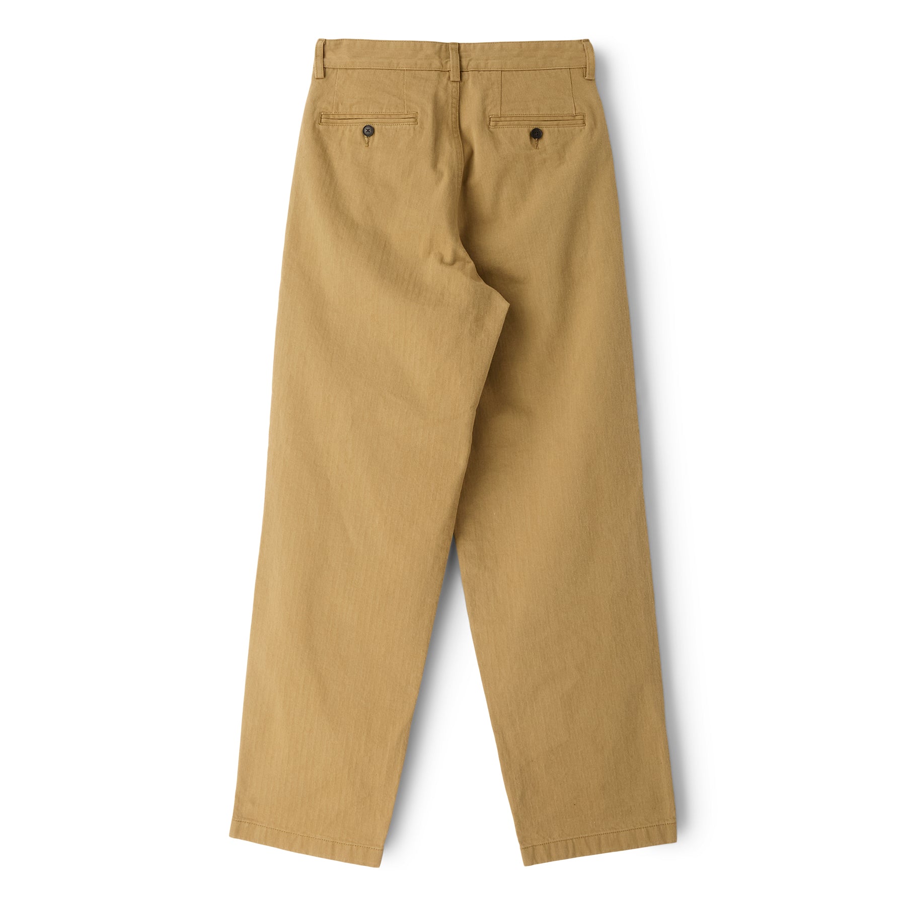 Noah Double-Pleat Herringbone Pant (Khaki)