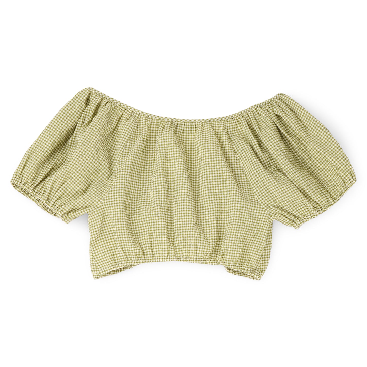 Danielle Guizio Ravello Gingham Top (Green)