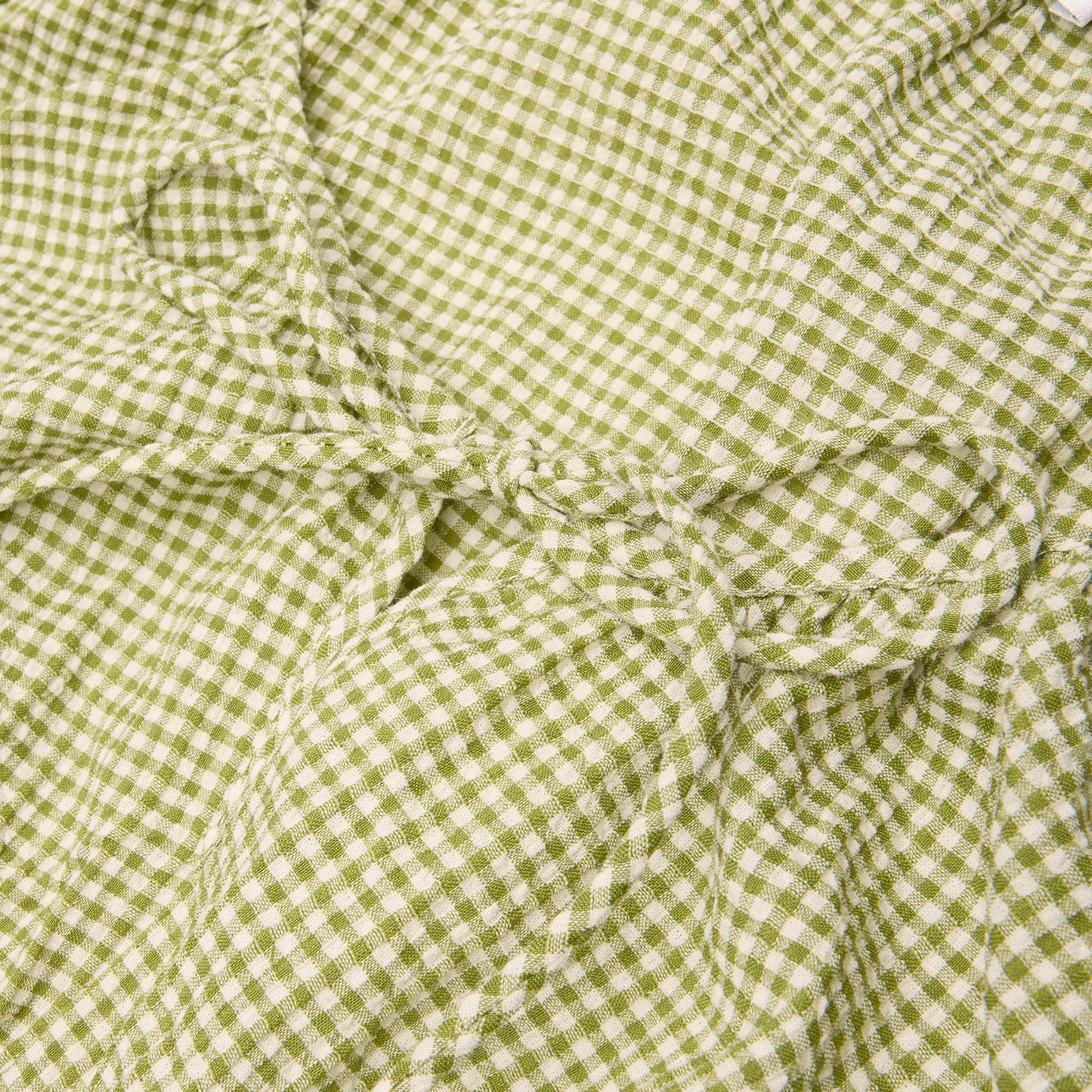 Danielle Guizio Ravello Gingham Top (Green)