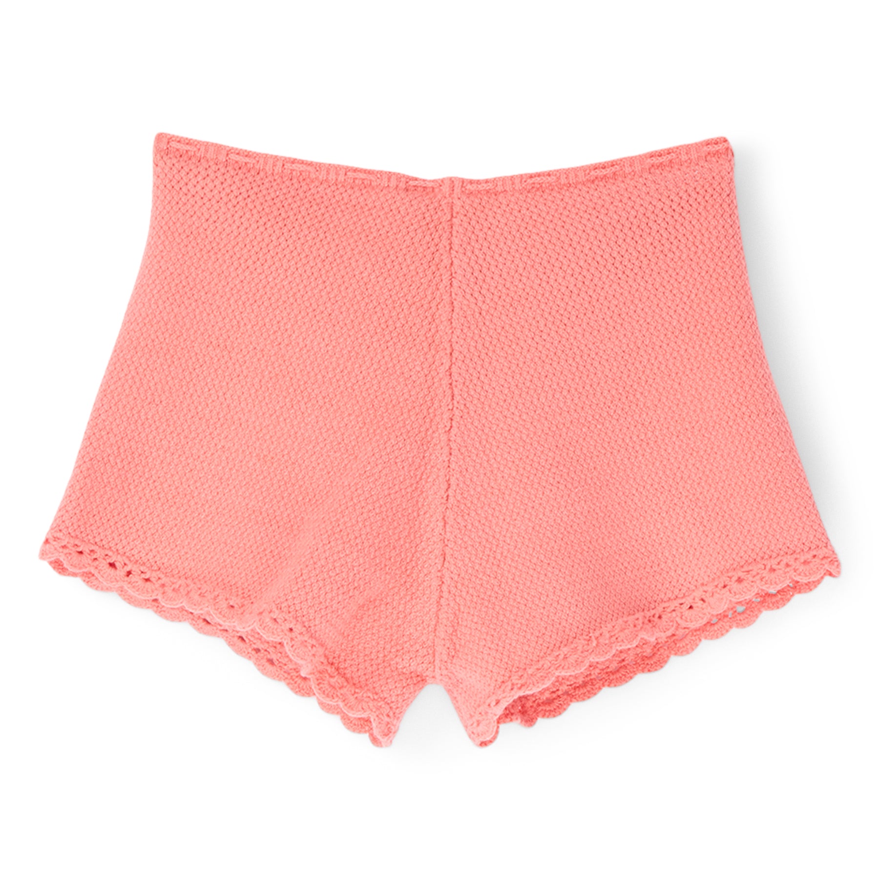 Danielle Guizio Scallop Knit Tie Short (Sweet coral)