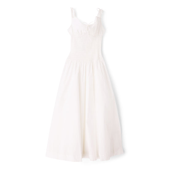 Danielle Guizio Lura Midi Dress (White) – CNCPTS Danielle Guizio Lura Midi Dress (White) – CNCPTS
