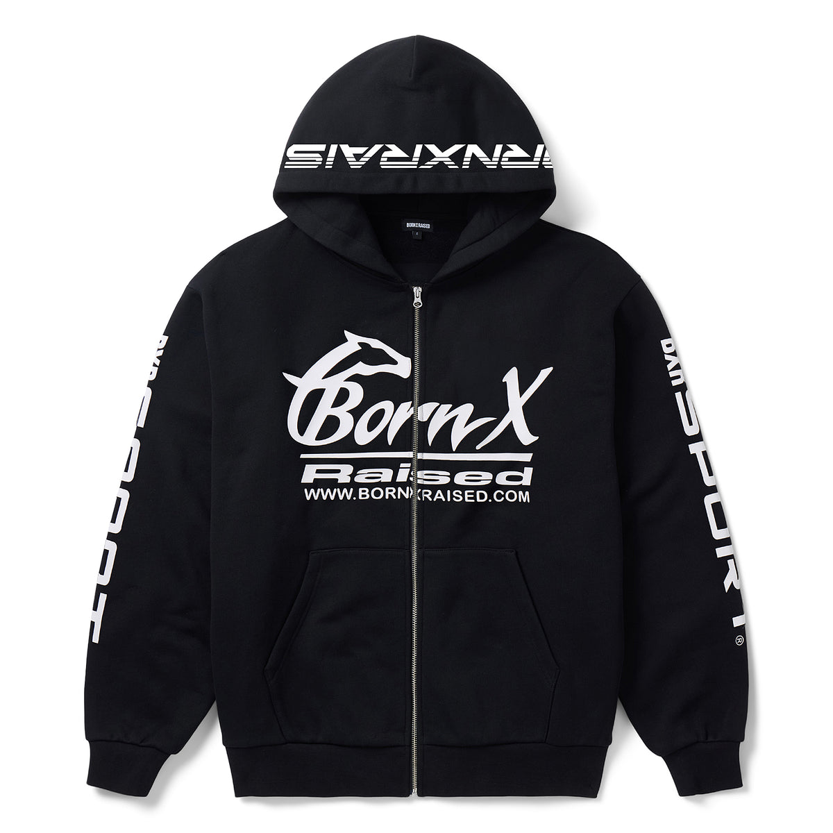 Born x Raised Parlay Zip Up Hoodie (Black)