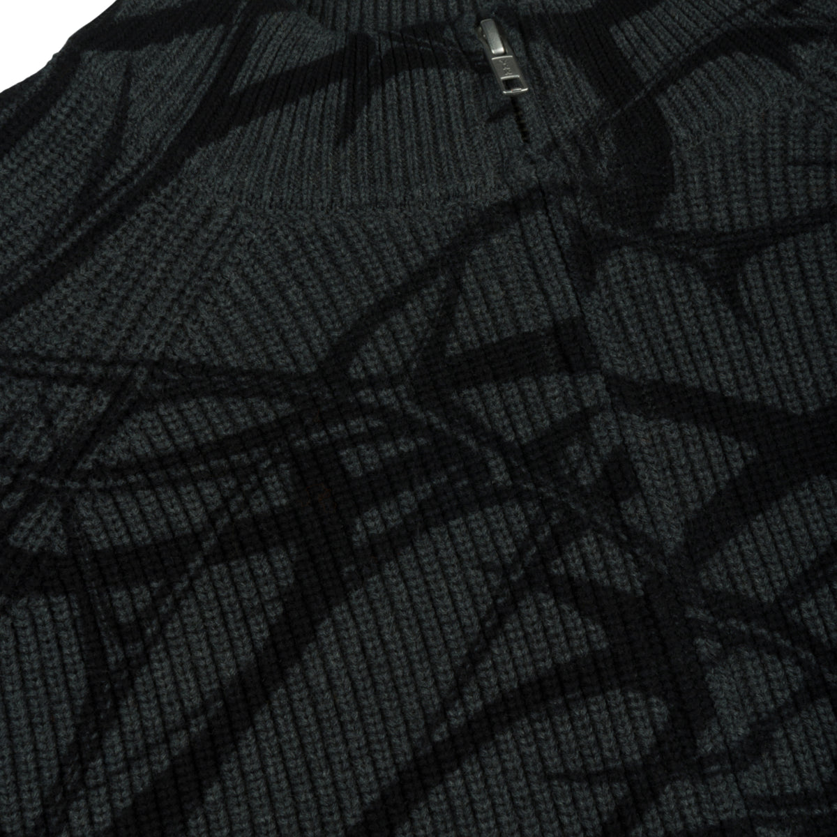 Patta Ribbed Knitted Cardigan (Grey Pinstripe)