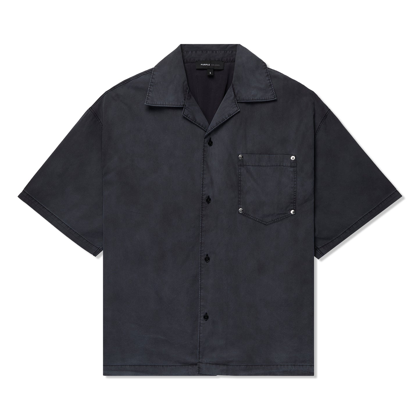 PURPLE Brand Cotton Poplin Shirt (Black)