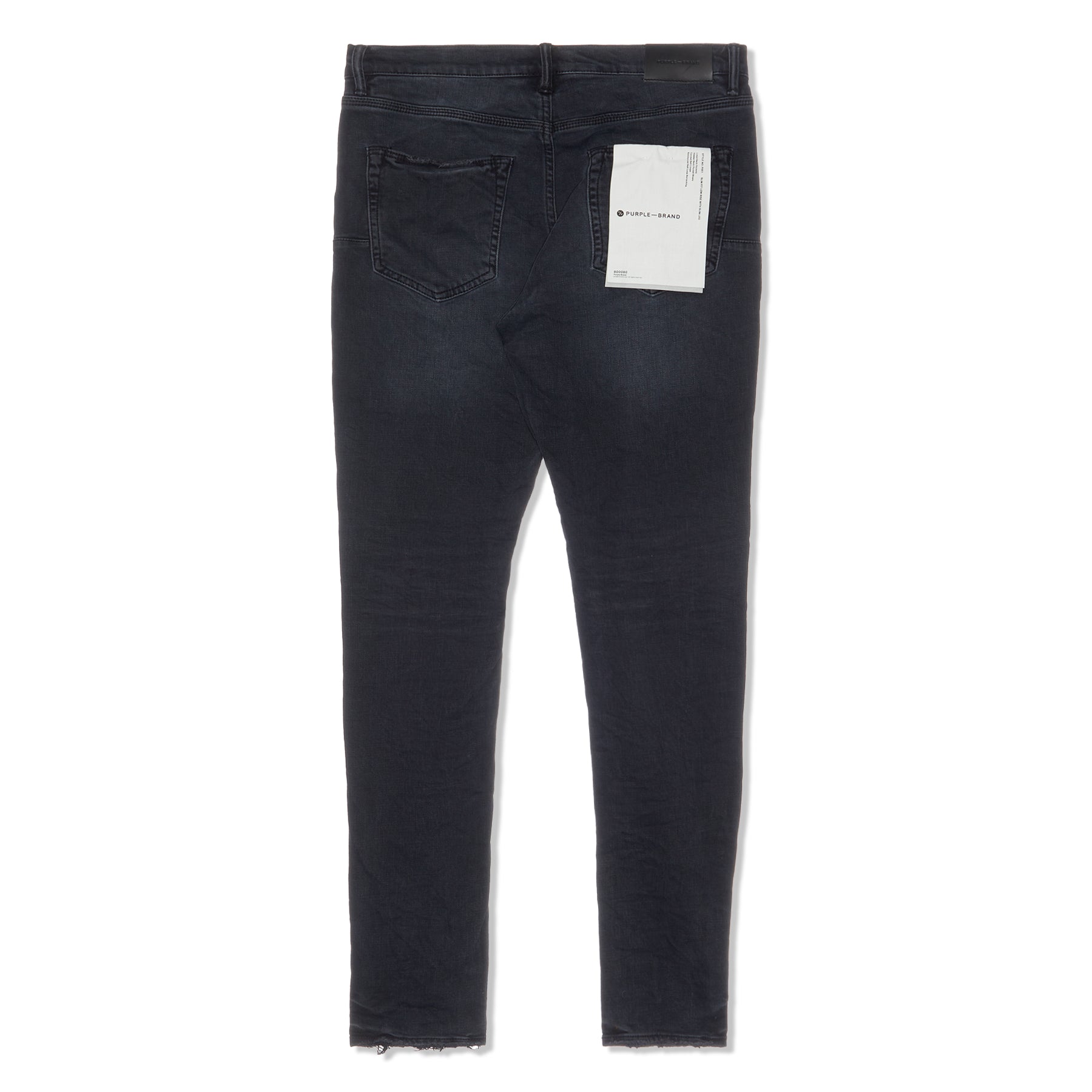 PURPLE Brand Overdye Slim Fit Jeans (Black)