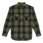 PURPLE Brand Plaid Flannel Long Sleeve Shirt (Green)