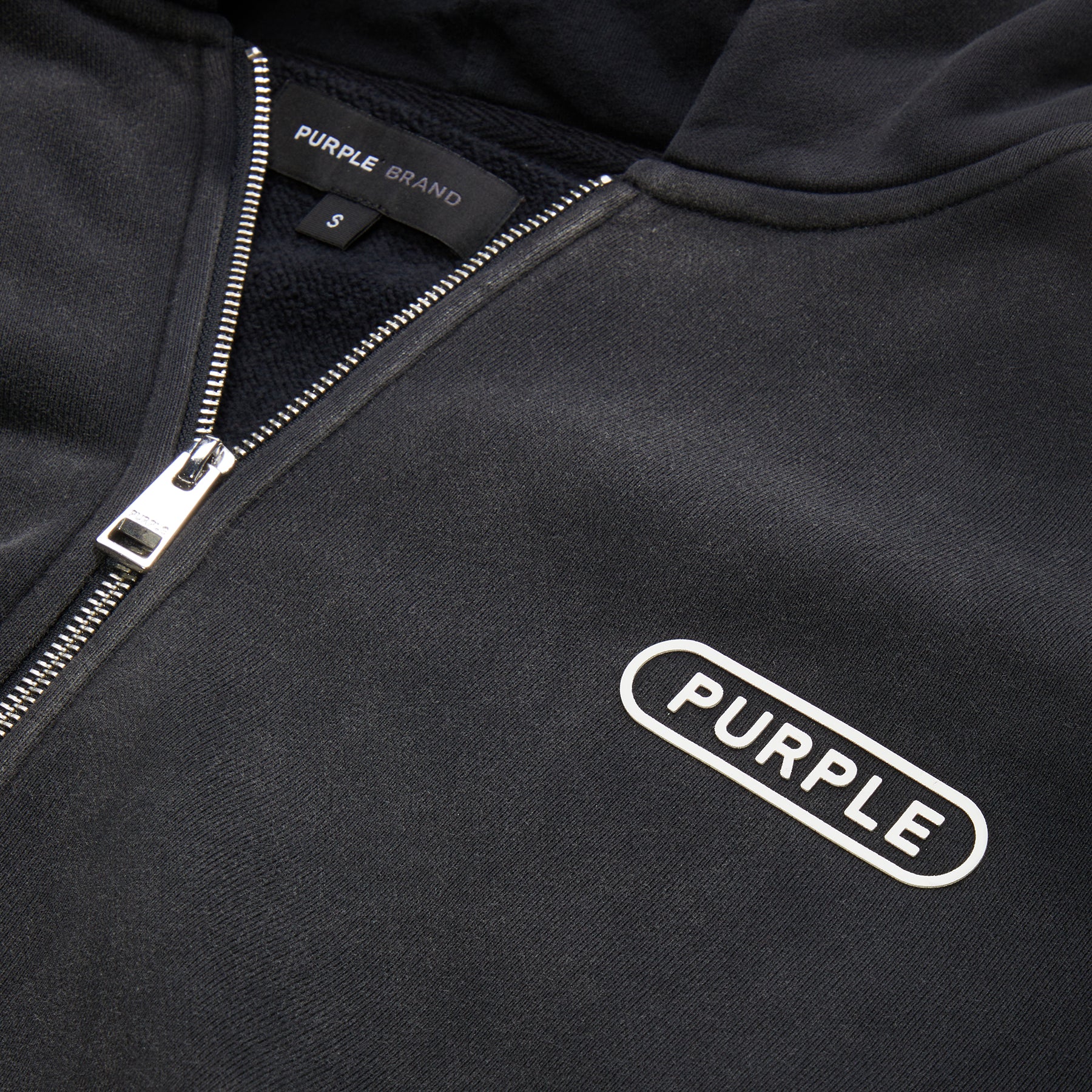PURPLE Brand HWT Fleece Full Zip Hoody (Black) – CNCPTS