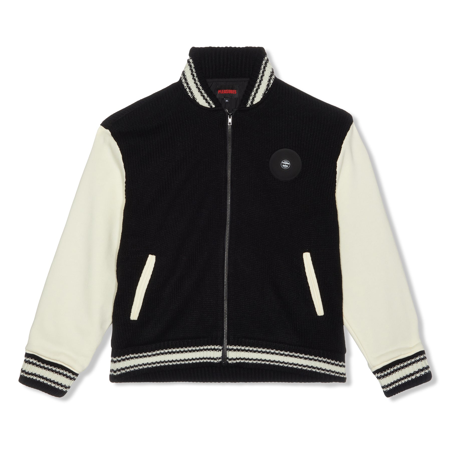 Pleasures Smoke Knitted Varsity Jacket (Black) – CNCPTS