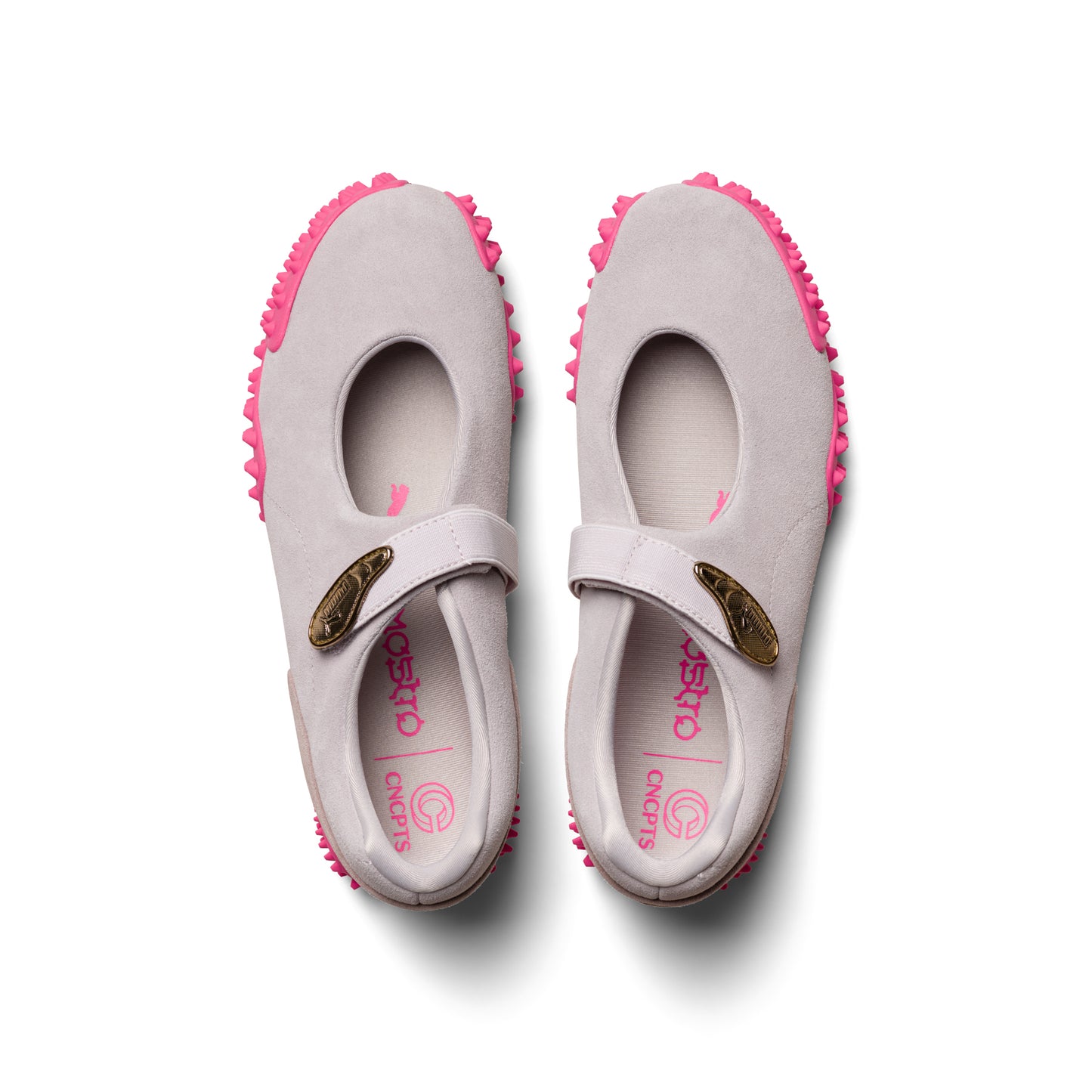 CNCPTS / PUMA Womens Mostro Fey Suede Cygnet (Marble Grey/Glowing Pink)