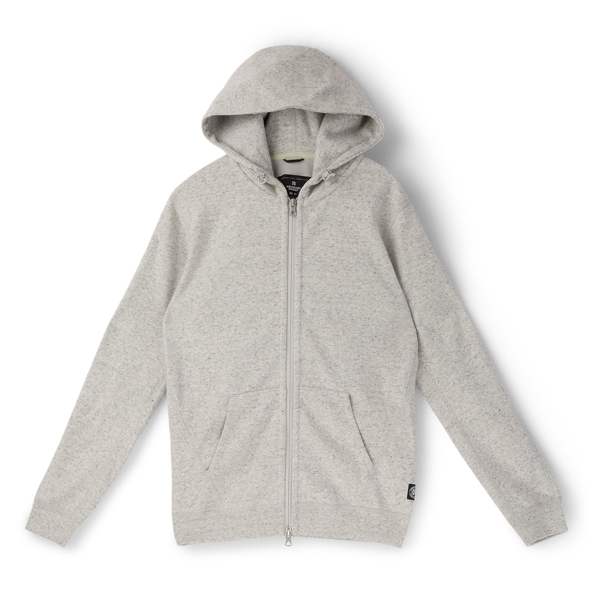 Reigning Champ Reigning Champ Bonded Interlock Full Zip Hoodie (Heather Grey)