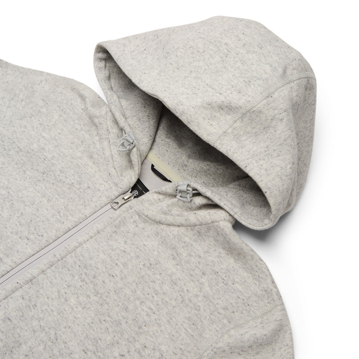 Reigning Champ Reigning Champ Bonded Interlock Full Zip Hoodie (Heather Grey)