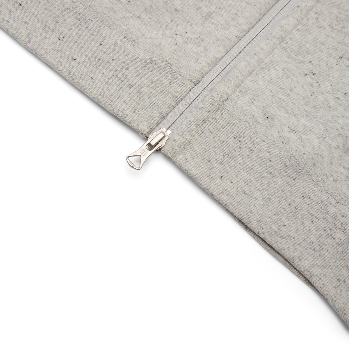 Reigning Champ Reigning Champ Bonded Interlock Full Zip Hoodie (Heather Grey)