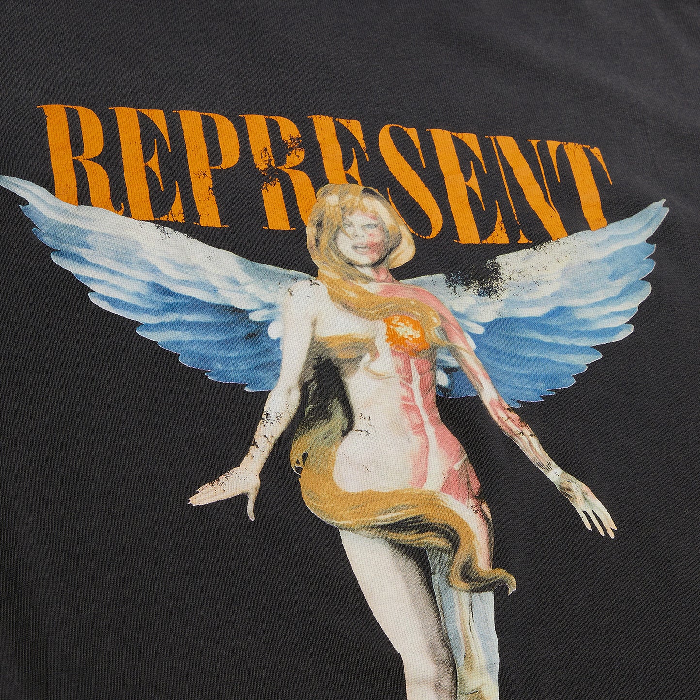 REPRESENT Reborn T-Shirt (Aged Black)