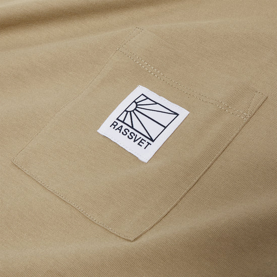 Rassvet Logo Long Sleeve Knit Tee (Beige)