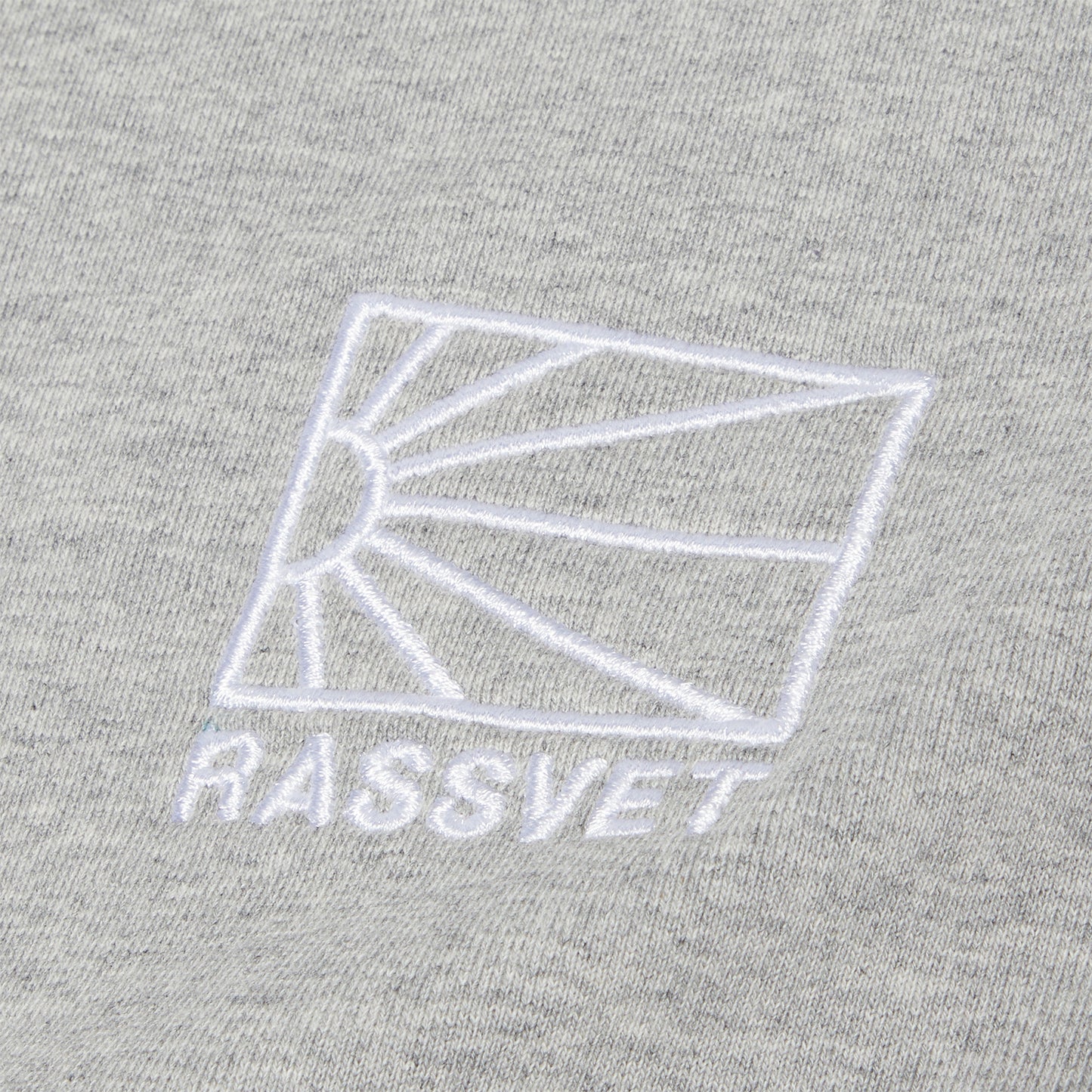 Rassvet Logo Zipped Knit Hoodie (Melange)