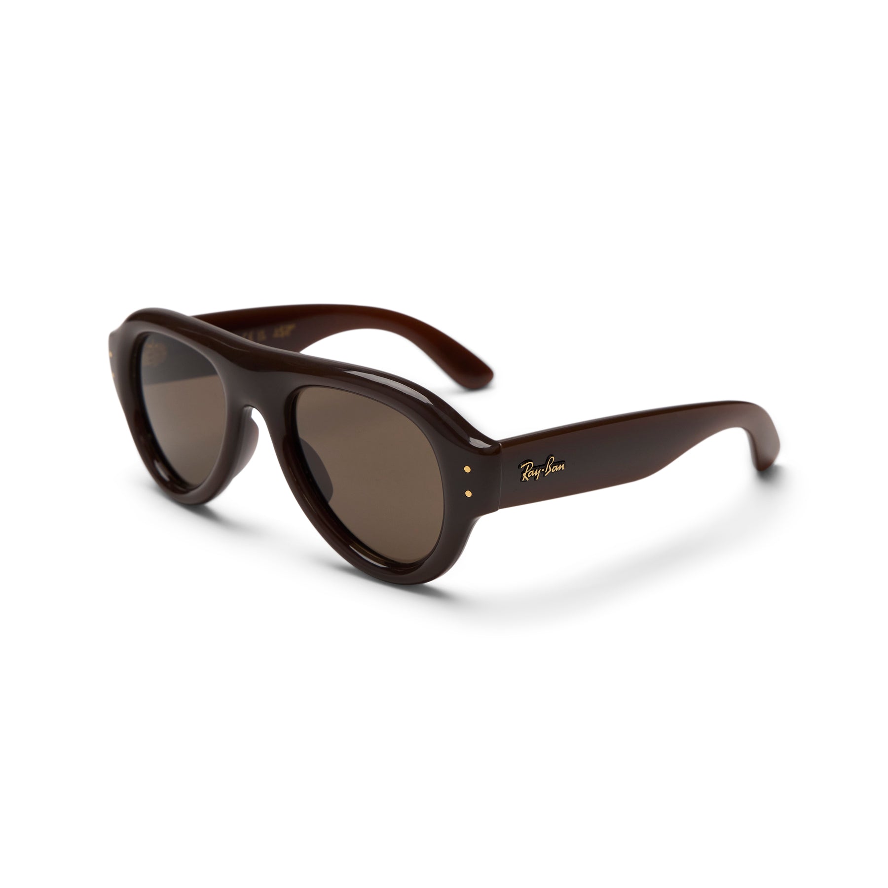 A$AP Rocky x Ray-Ban Aviator Puffer (Transparent Brown/Dark Brown)