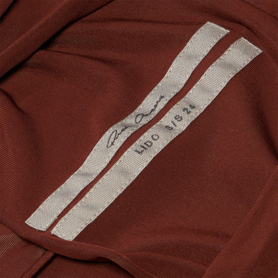 Rick Owens Womens Hollywood Cupro Blend Wrap Jacket (Burgundy)