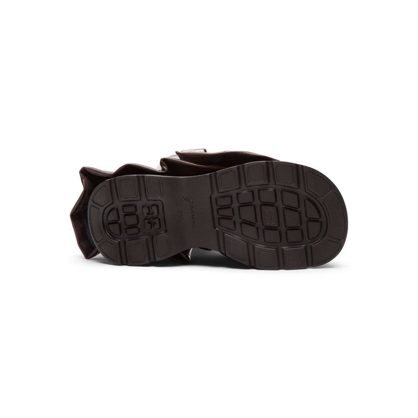 GANNI Kat Croc High Boot (Chocolate Fondant)