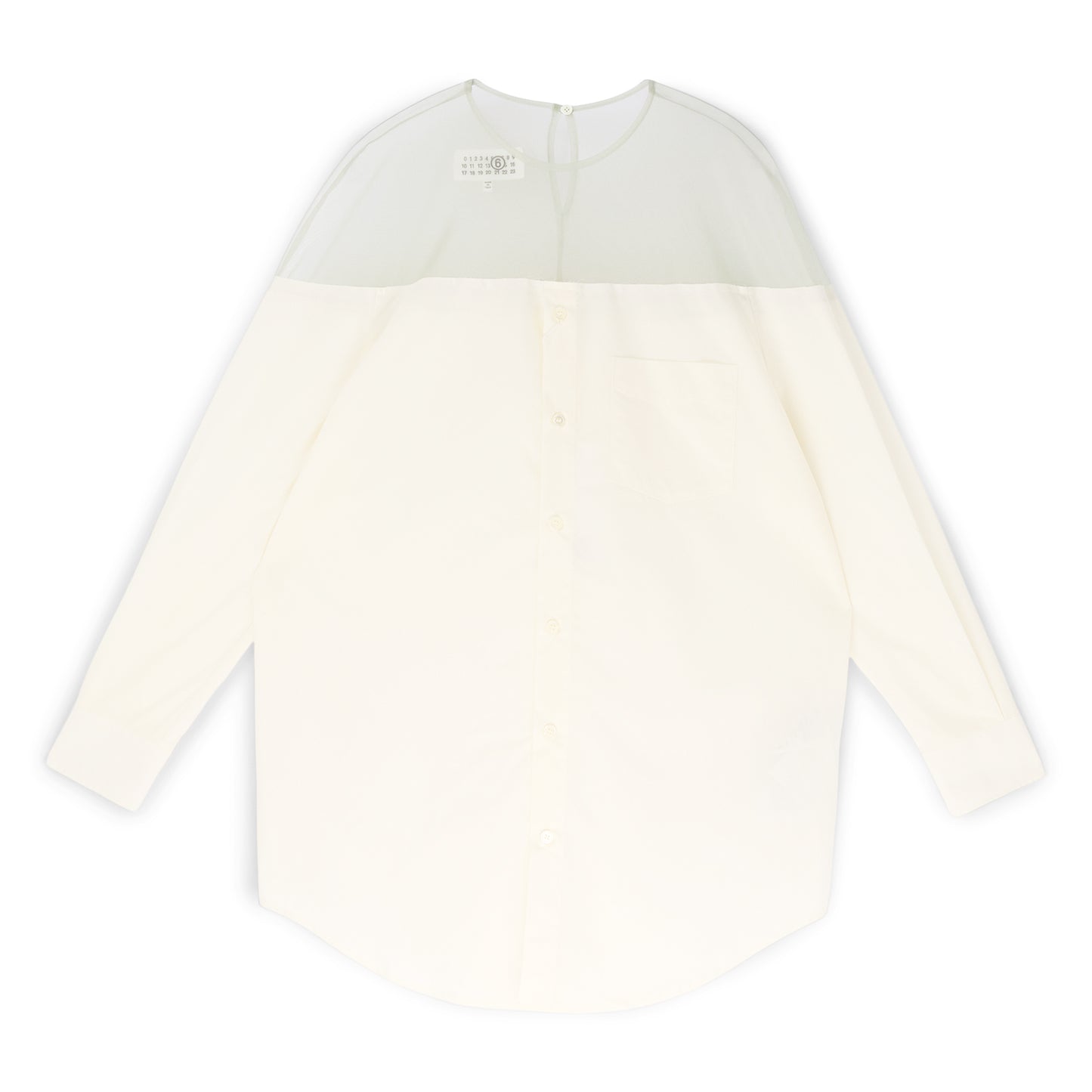 MM6 Maison Margiela Long-Sleeved Shirt (Off White)