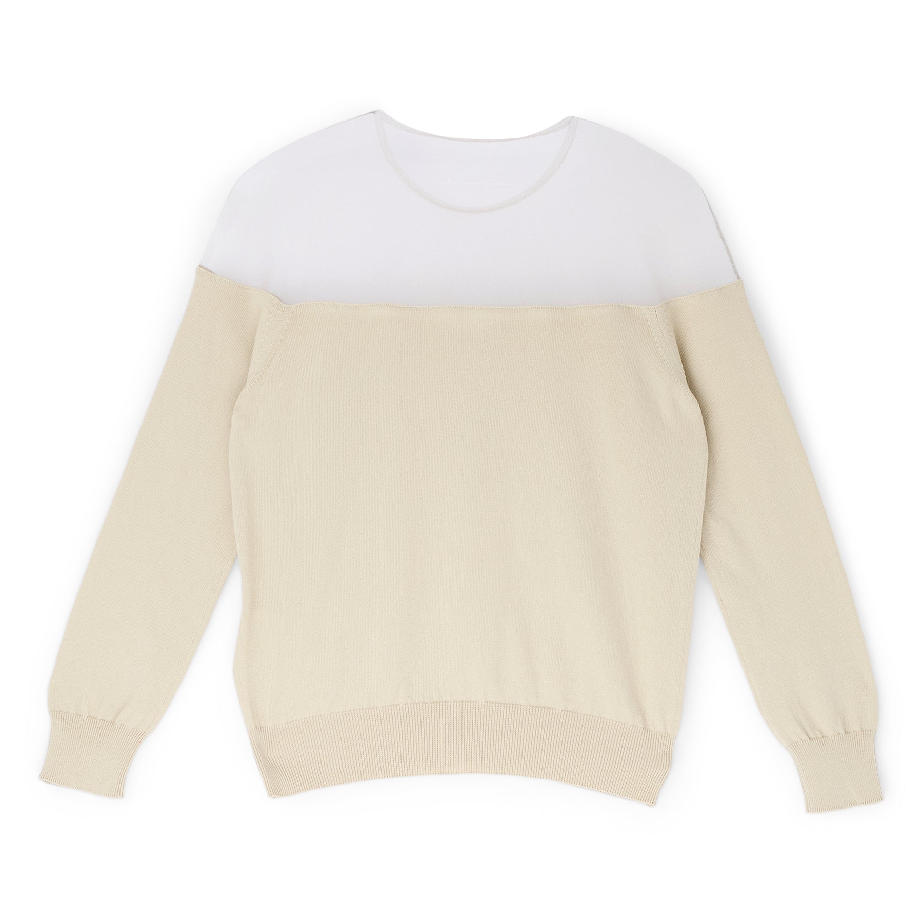 MM6 Maison Margiela 長袖カットソー ベージュ/イエロー MM6 Maison Margiela Cardigan (Beige) – CNCPTS