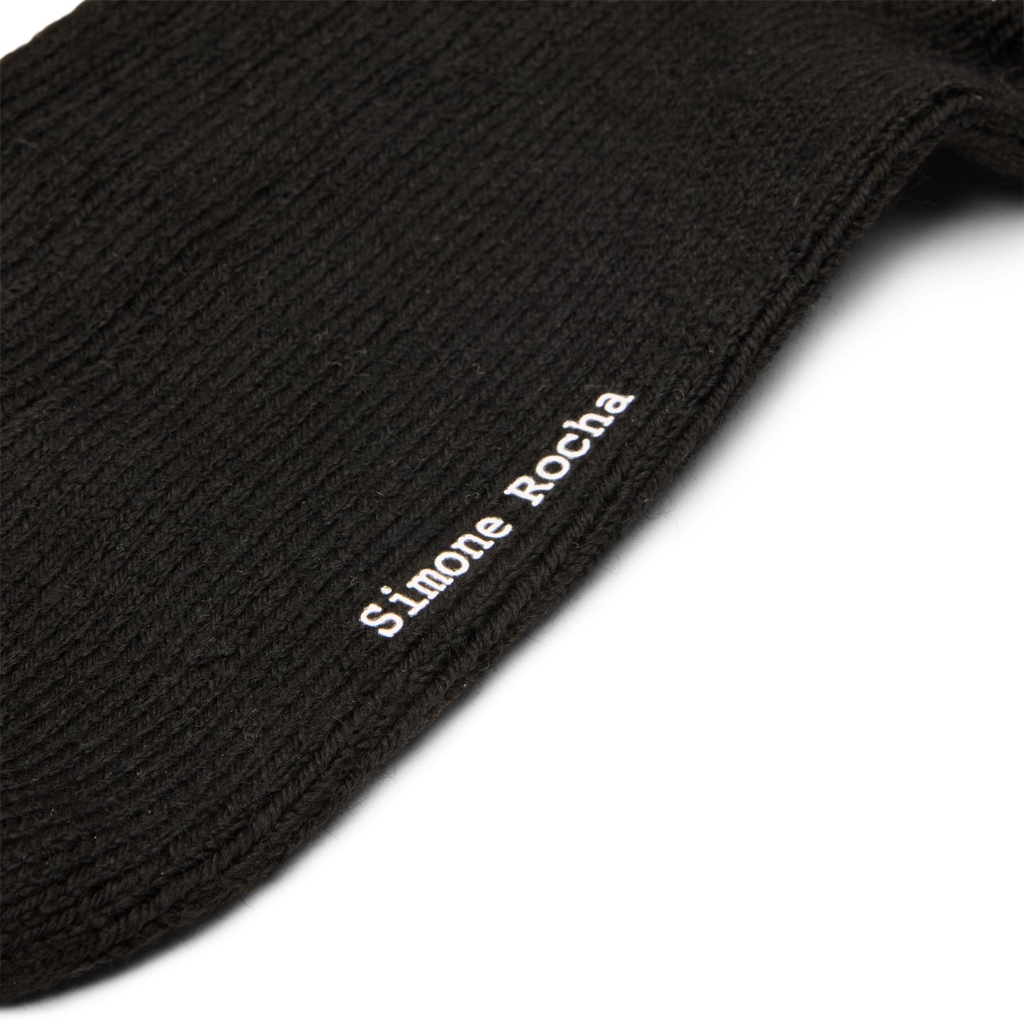 Simone Rocha Embellished Rose Knee Socks (Black)