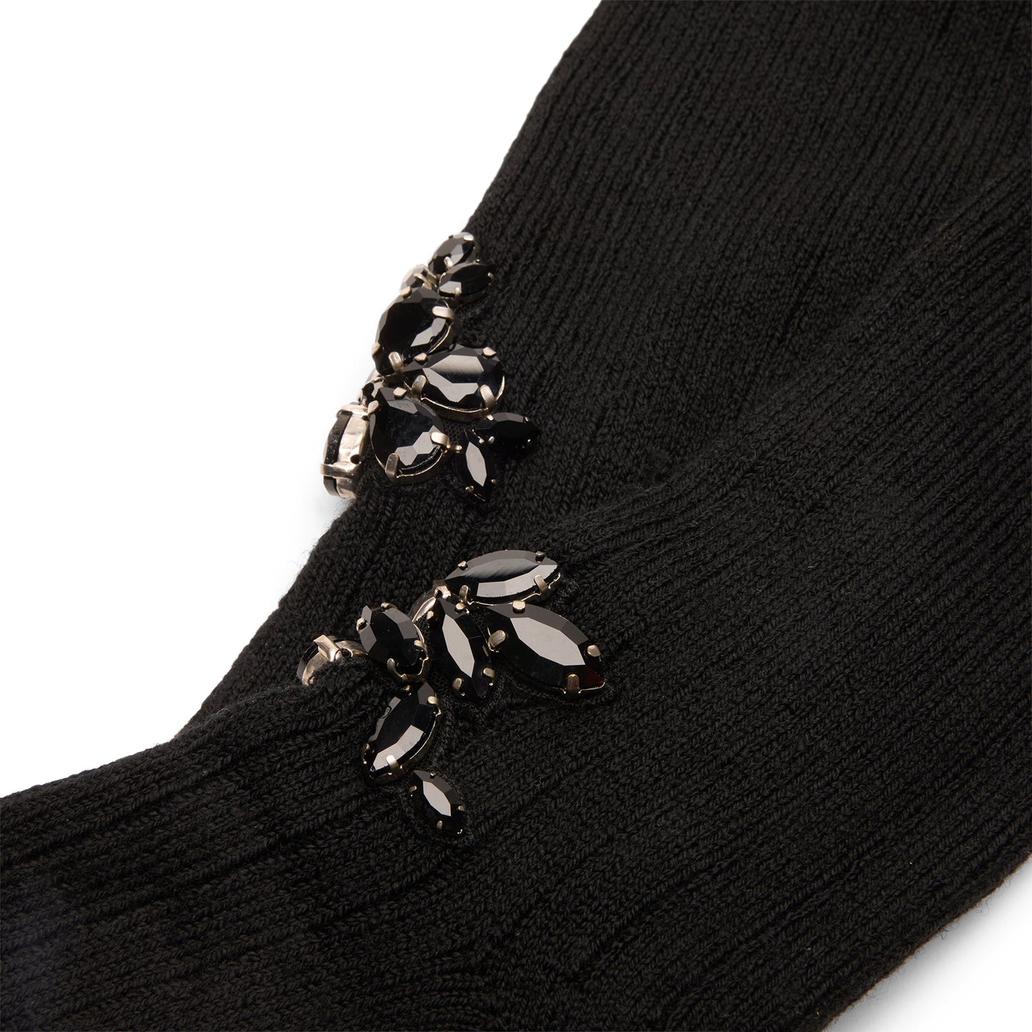 Simone Rocha Embellished Rose Knee Socks (Black)