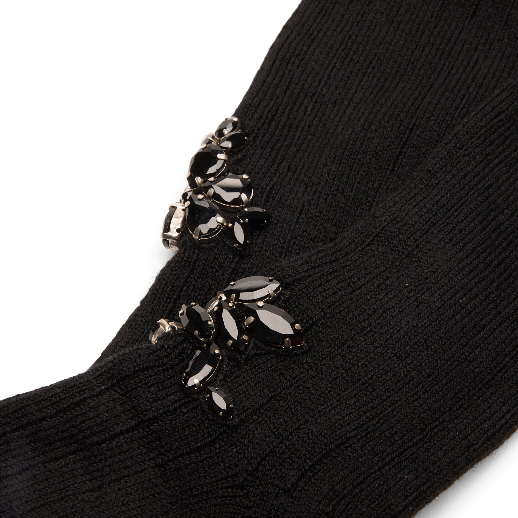Simone Rocha Embellished Rose Knee Socks (Black)