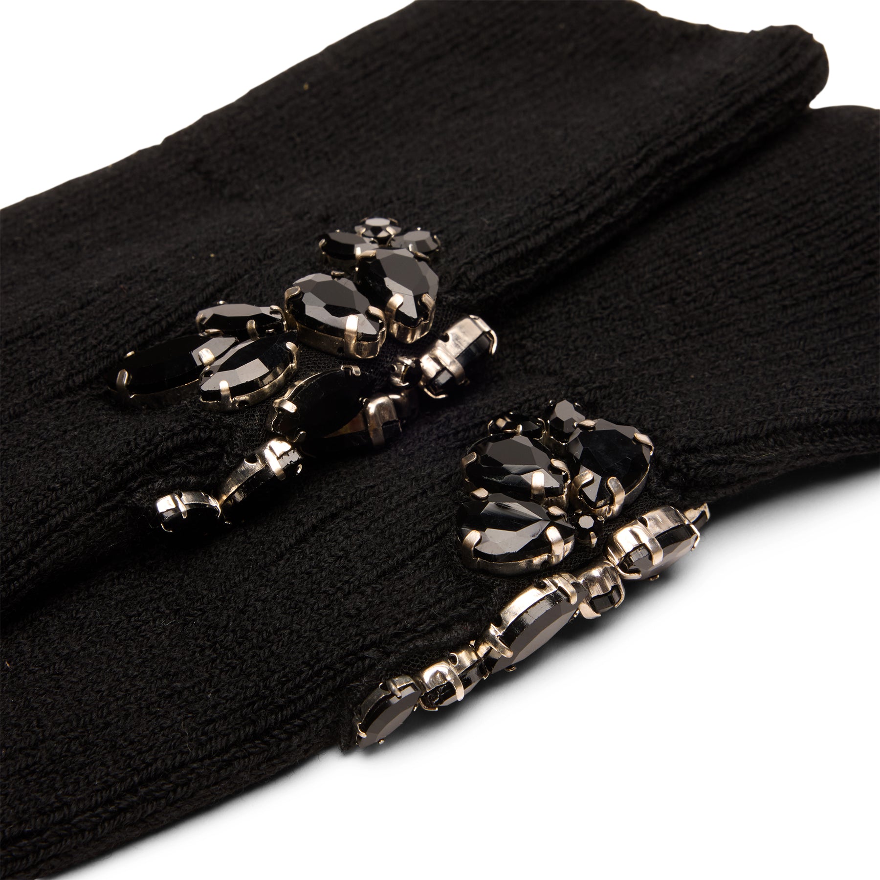 Simone Rocha Embellished Rose Knee Socks (Black)