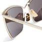 Saint Laurent Metal Cat Eye Sunglasses (Gold/Black)