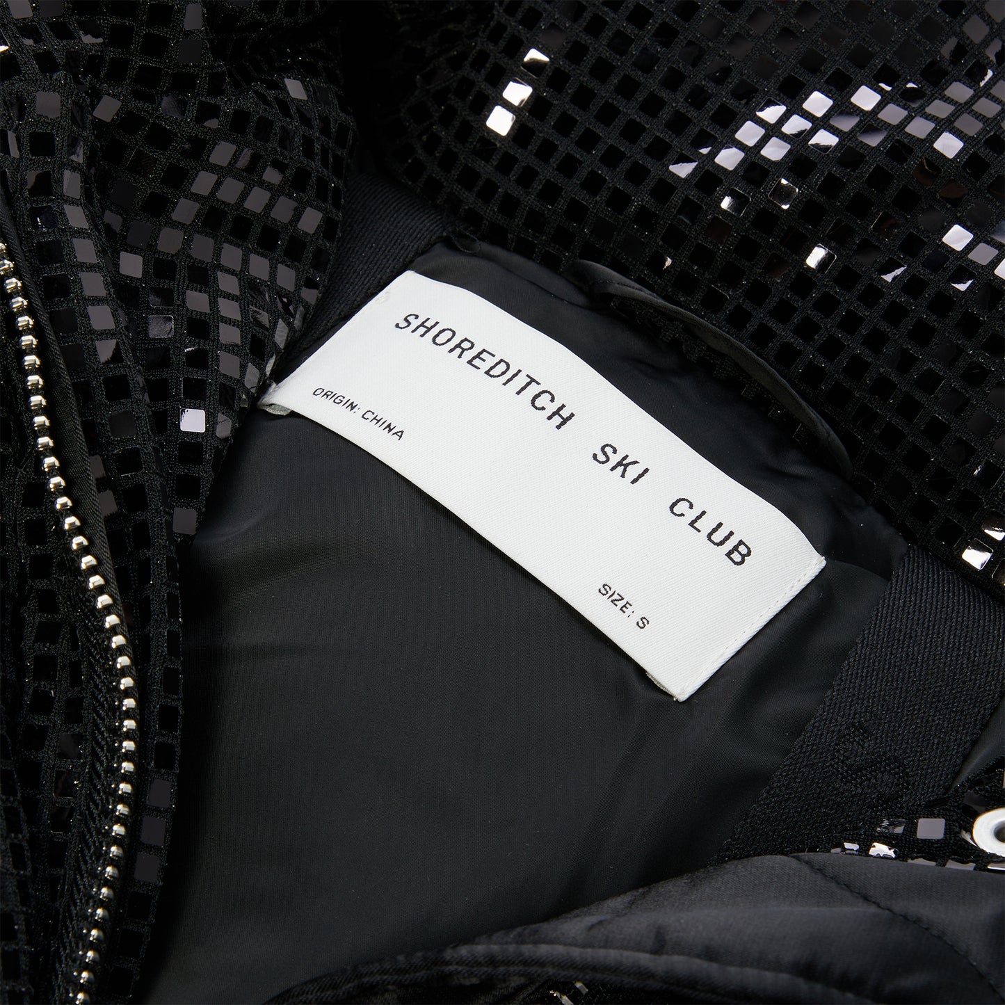 Shoreditch Ski Club Dissco Puffer Jacket (Black)