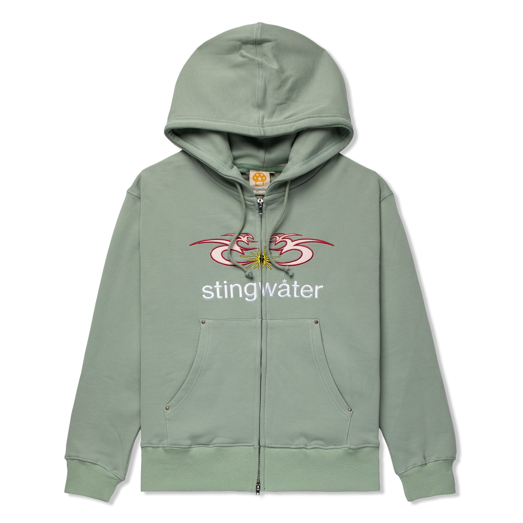 Stingwater Big Moses Constrast Zip Up Hoodie (Army Green) – Concepts