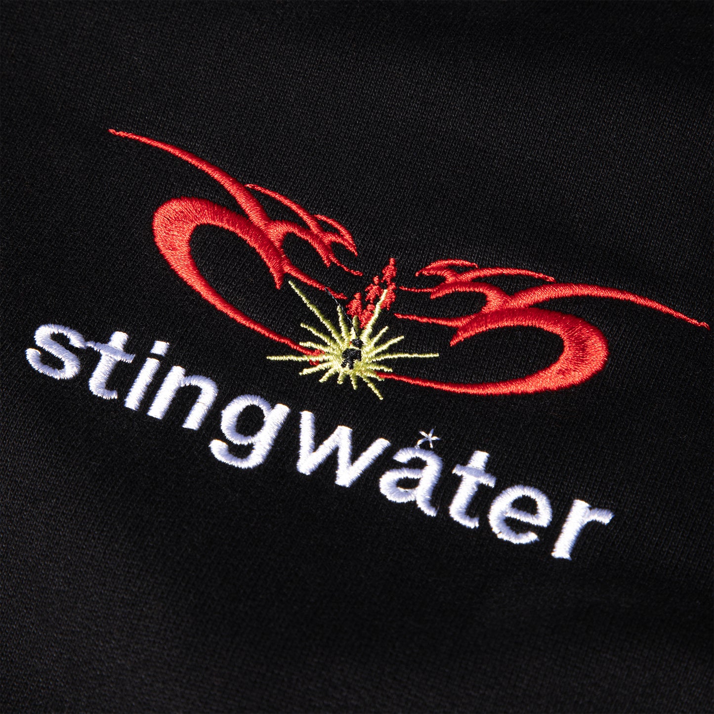 Stingwater Contrast Stitch Hoodie (Black)