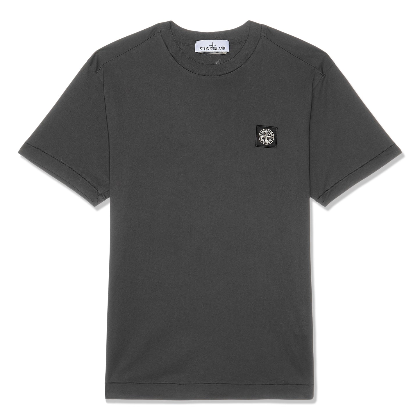 Stone Island Logo Patch Crewneck T-Shirt (Charcoal)