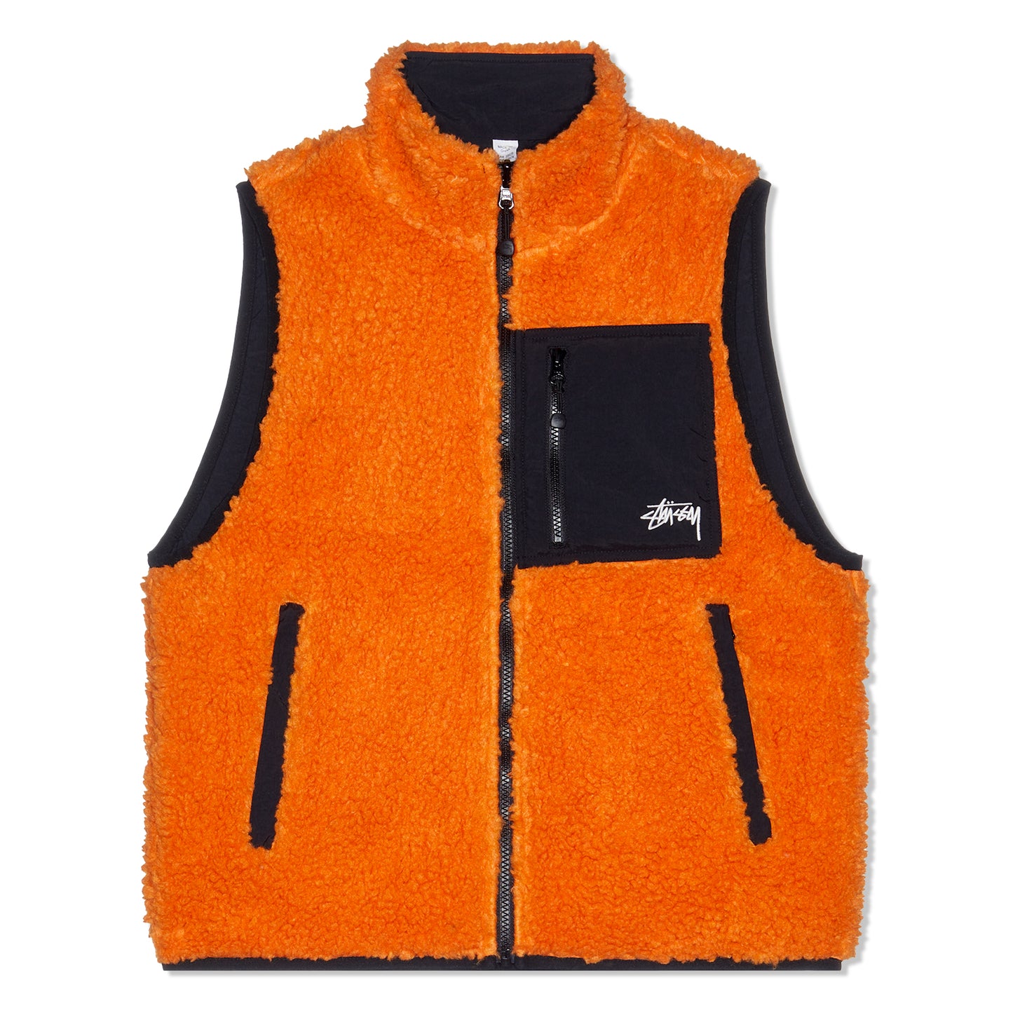 Stussy Serpa Reversible Vest (Tangerine)