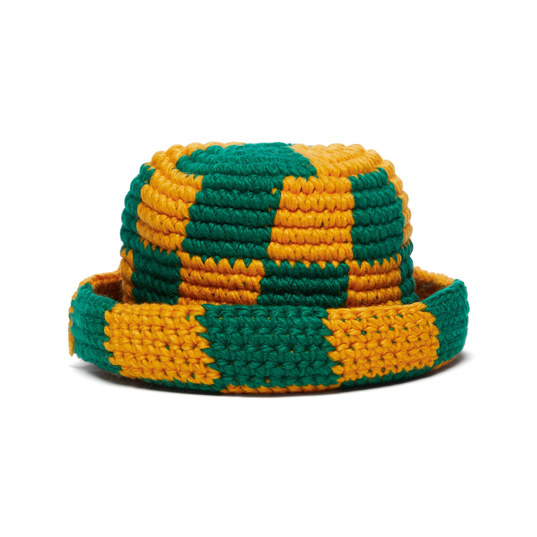 Stussy Checker Knit Bucket Hat (Evergreen)
