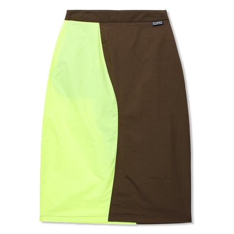 Stussy Womens Nylon Curve Skirt (Neon Yellow)