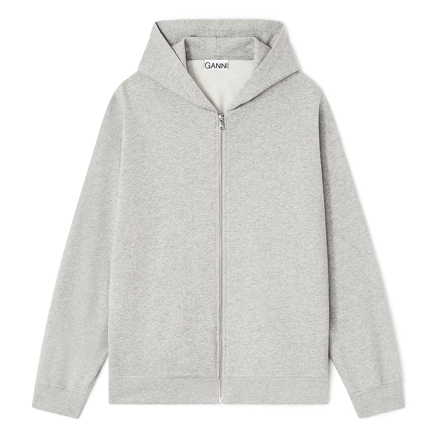 GANNI Teddy Zip Hoodie (Paloma Melange)