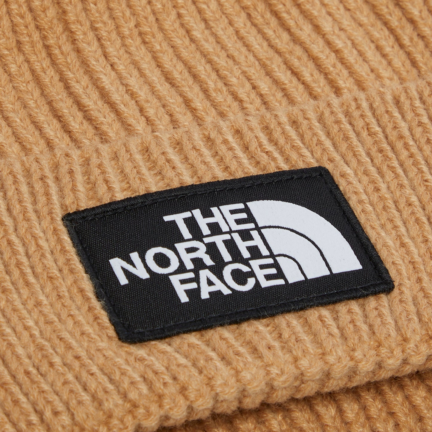 The North Face TNF™ Logo Box Cuffed Beanie (Almond Butter)