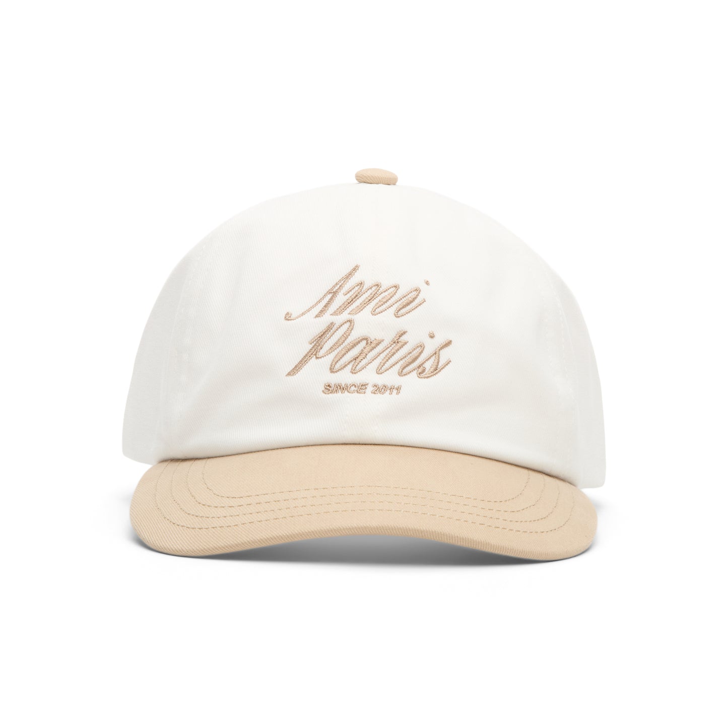 AMI Bicolor AMI Paris Cap (Beige taupe/Blanc creme)